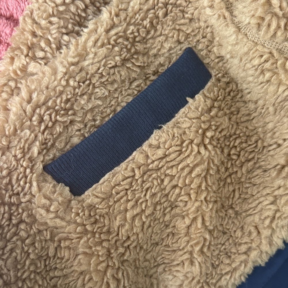 Patagonia Brown Teddy Jacket with Navy Accents - Picture 6 of 7